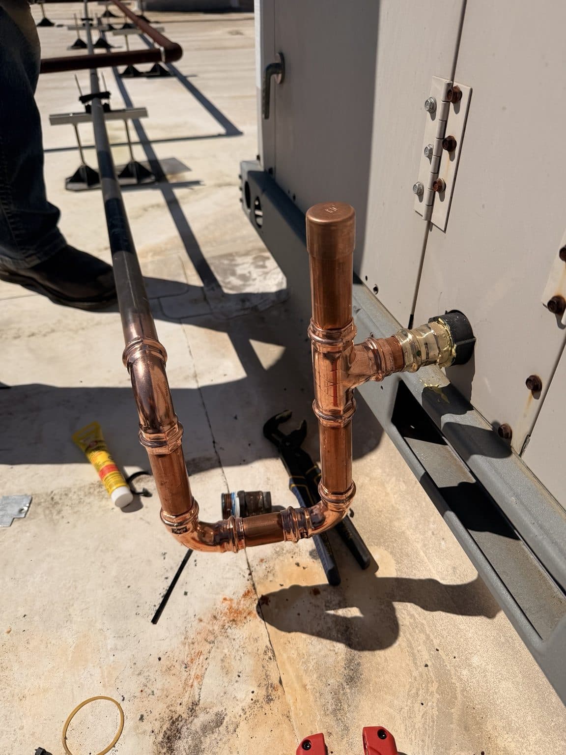 Rooftop Unit Drain-Line Upgrade to Copper